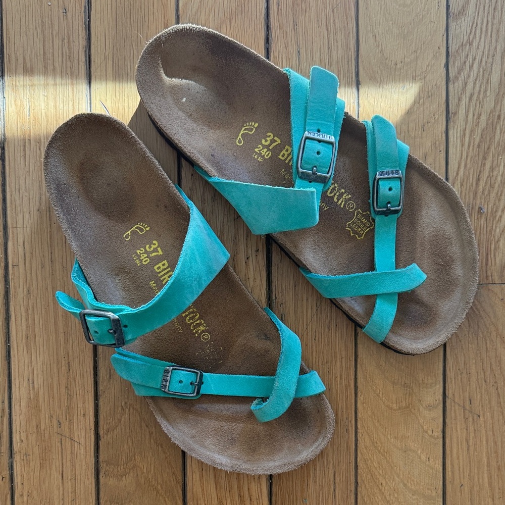 Birkenstock Women’s Mayari Sandals - Teal Suede